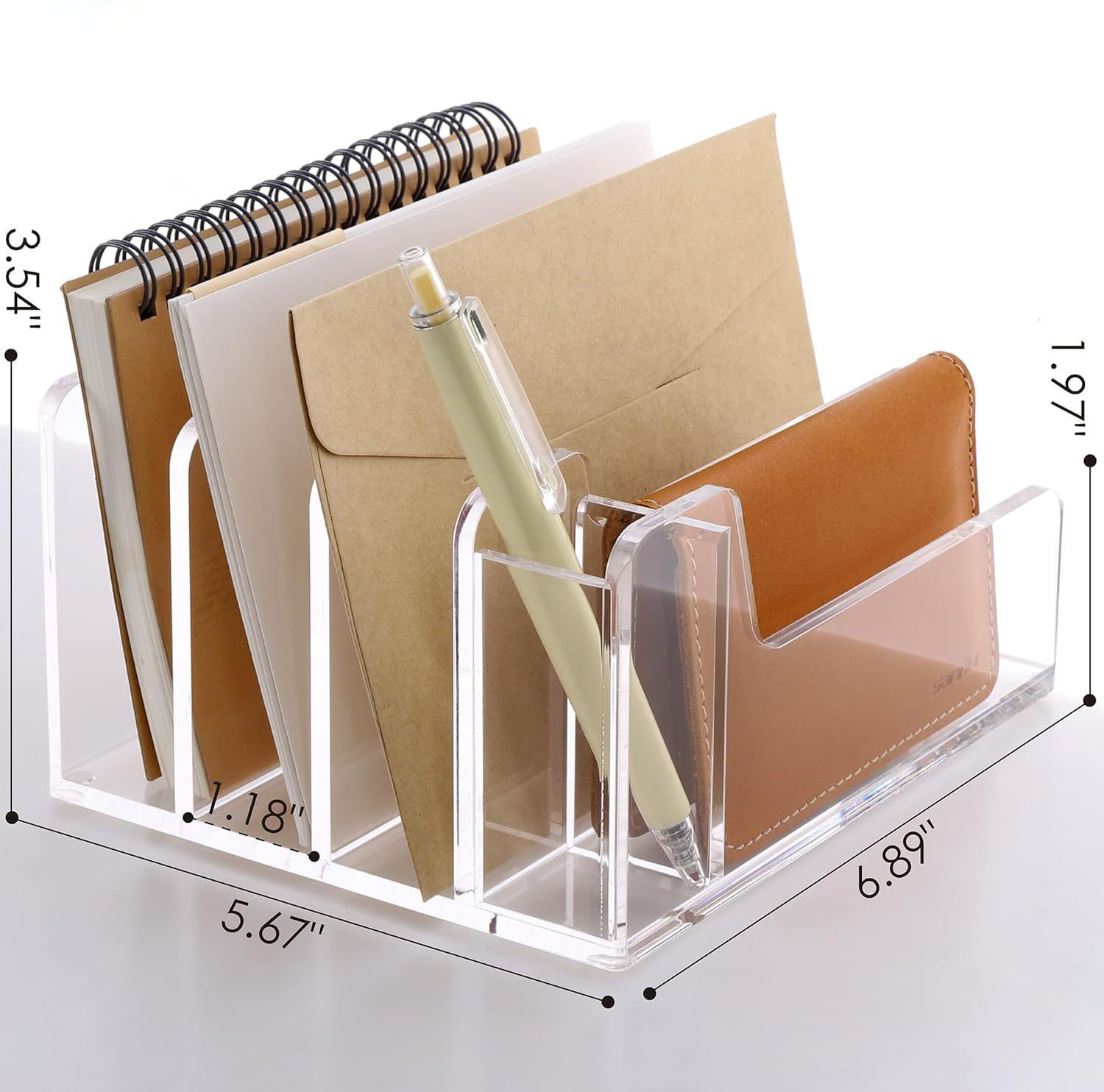 Transparent Acrylic File and Stationery Organizer